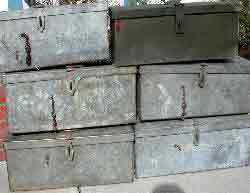 World War Two Motor Pool Mechanics Tool Boxes ~ WWII dated Jeep Mechanics Boxes packed full of NOS MB/GPW jeep parts