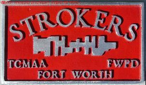 NOS 'Strokers' Fort Worth, TX car club plaque