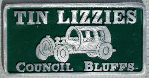 NOS 'Tin Lizzies' Council Bluffs, Iowa car club plaque