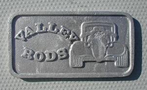 NOS 'Valley Rods' San Fernando, CA car club plaque