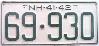License Plate WWII 1942 New Hampshire ~ 1st 1/2 1942