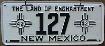 License Plate WWII 1942 New Mexico ~ 2 Zia