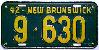 License Plate WWII 1942 New Brunswick Canada