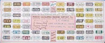 1941 US & Canadian License Plate Ink Blotter