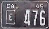 License Plate WWII Calif Exempt Motorcycle 1945