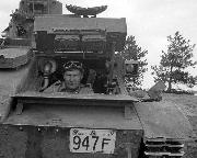 1941 Canadian License Plate in use on a British/Canadian Vickers Mk VI Light Tank at Camp Borden, Ontario, Canada