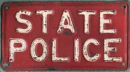 1945 Connecticut State Police Restamped License Plate