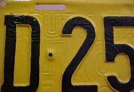 1942 1943 South Carolina Restamped License Plate