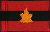 WWII 1 Mapleleaf (star) General Canadian Staff Car Flag, felt