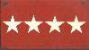 WWII 4 Star General Metal License Plate