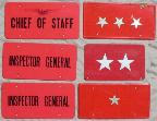 General Rank License Plates with painted Stars