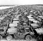 WWII Jeep Salvage Operations, Okinawa, Japan, 1949