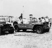 WW2 Coast Guard Anti-Saboteur Patrol Jeeps. The US Coast Guard also took WWII Jeeps and stretched them so that they would accomodate the full Beach Patrol Crew. US Coast Guard stretched jeep at Smiths Point Station in 1945